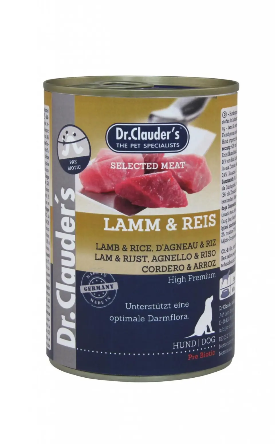 Dr. Clauder's Dog Selected Meat Miel & Orez, 400 g