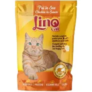 Set 24 buc x 85 gr Hrana umeda pentru pisici Lino Cat cu pui in sos