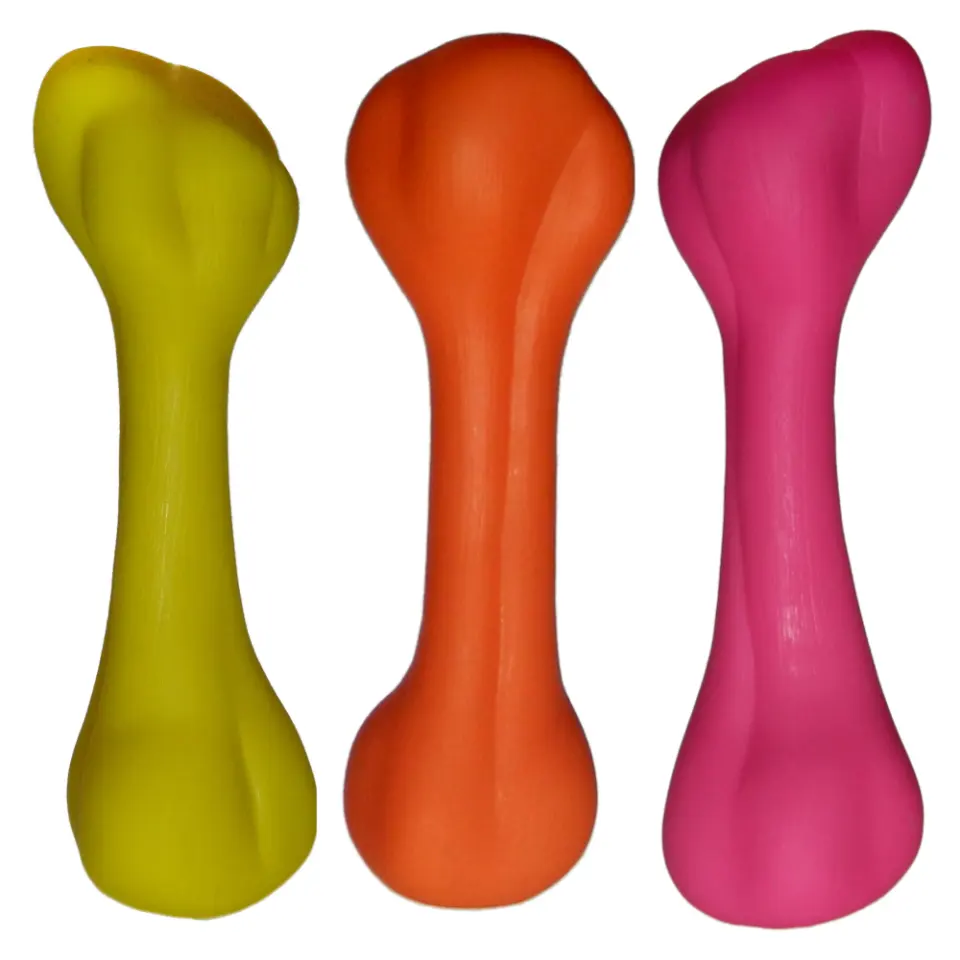 Jucarie Os Vinil, Mix Color, Pentru Caini, 15 cm