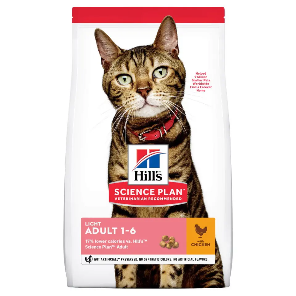 HILLS SP FELINE ADULT LIGHT CHK 10 KG