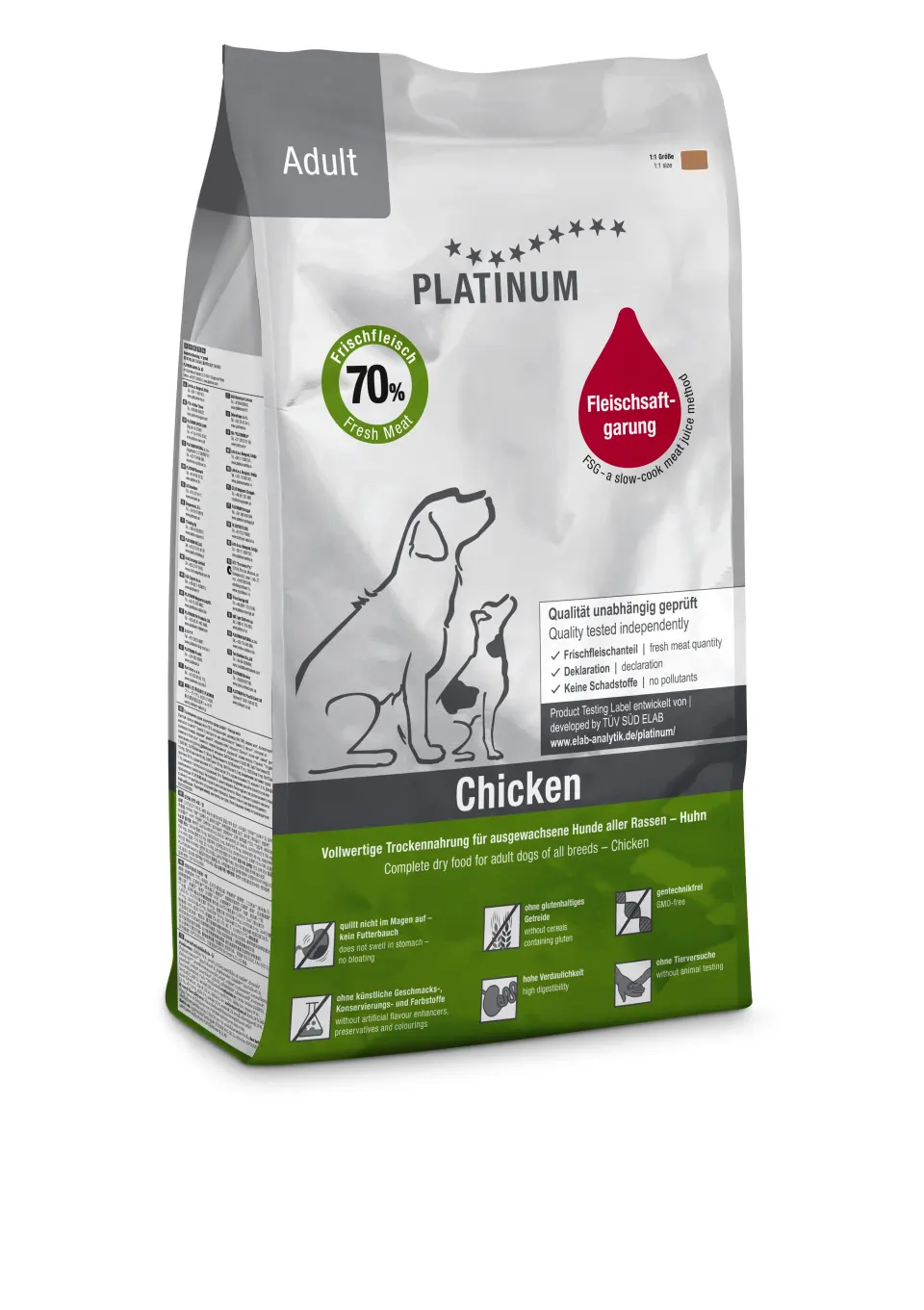 Hrana uscata caini, PLATINUM Dog Adult cu Pui, 5 kg