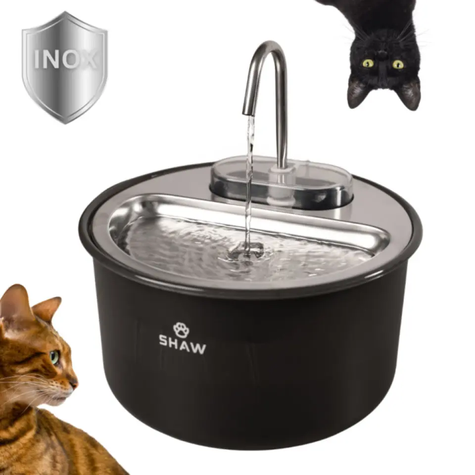 SHAW Tip Robinet, fântână câini, rotundă, inox