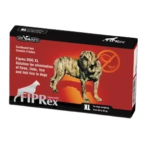 FIPRex 75 XL, solutie antiparazitara externa caini talie foarte mare (40-60 kg), cutie cu 3 pipete
