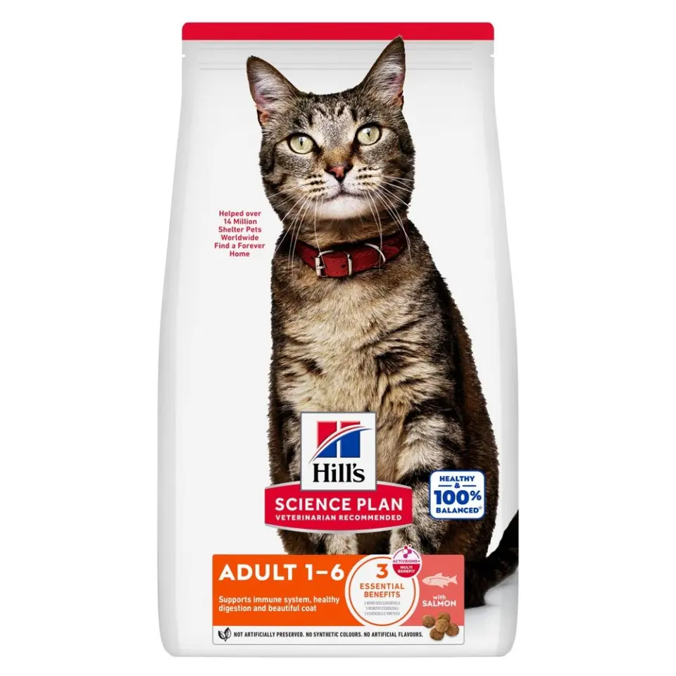 Hrana uscata pisici, Hill's Science Plan Feline Adult Salmon, 1.5 kg