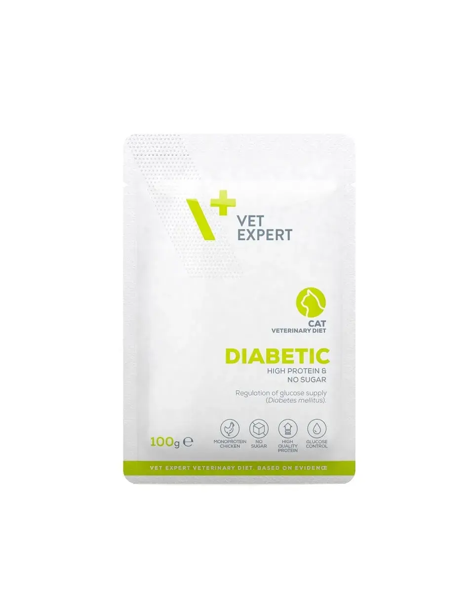 Hrana dietetica pentru pisici Diabetic VetExpert 100 gr