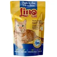Set 24 buc x 85 gr Hrana umeda pentru pisici Lino Cat cu peste in sos