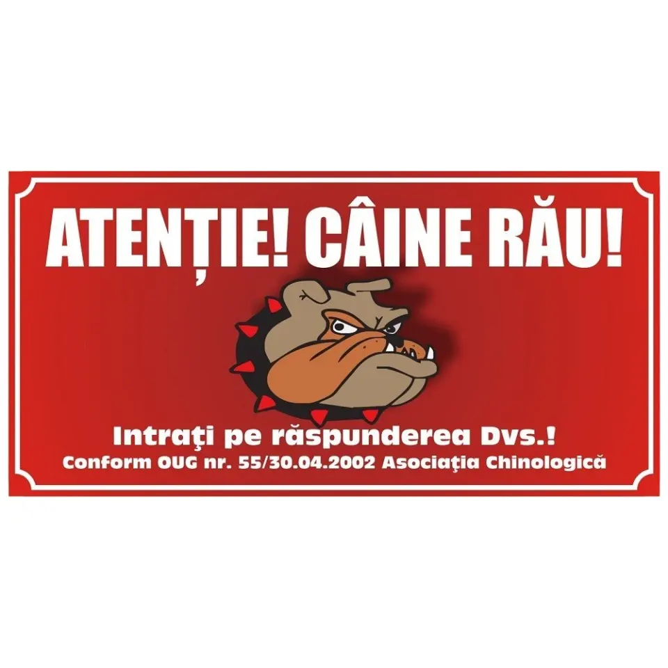 Placuta caine rau 10/20 cm rosie