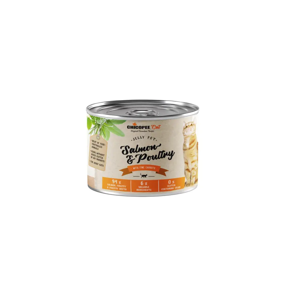 Hrana umeda pisici, Chicopee Salmon & Poultry, Adult, 195 g