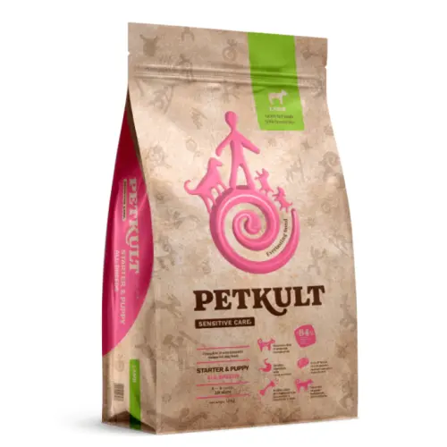 Hrana Uscata Caini, Petkult Sensitive Starter & Puppy, 1 kg