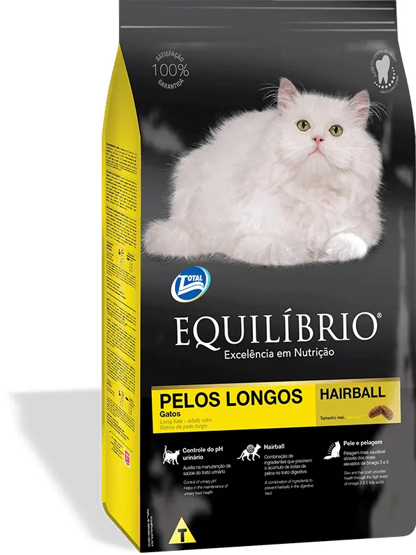 Equilibrio: hrană uscată pentru pisici long hair, 7.5 kg