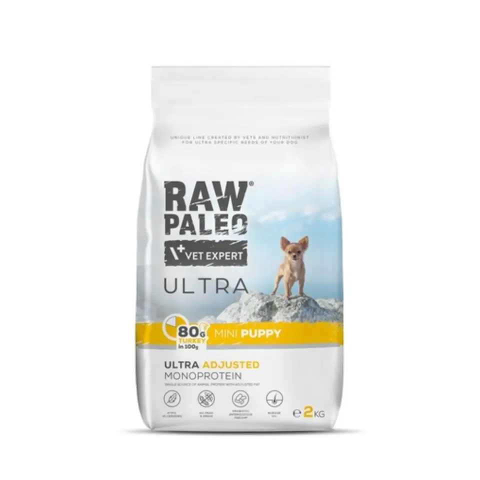 Raw Paleo Ultra Turkey Mini Puppy, 2 kg