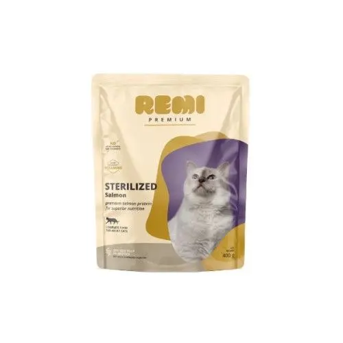 Hrana Uscata Pisici, Remi Premium Adult Sterilizat cu Somon, 400 g