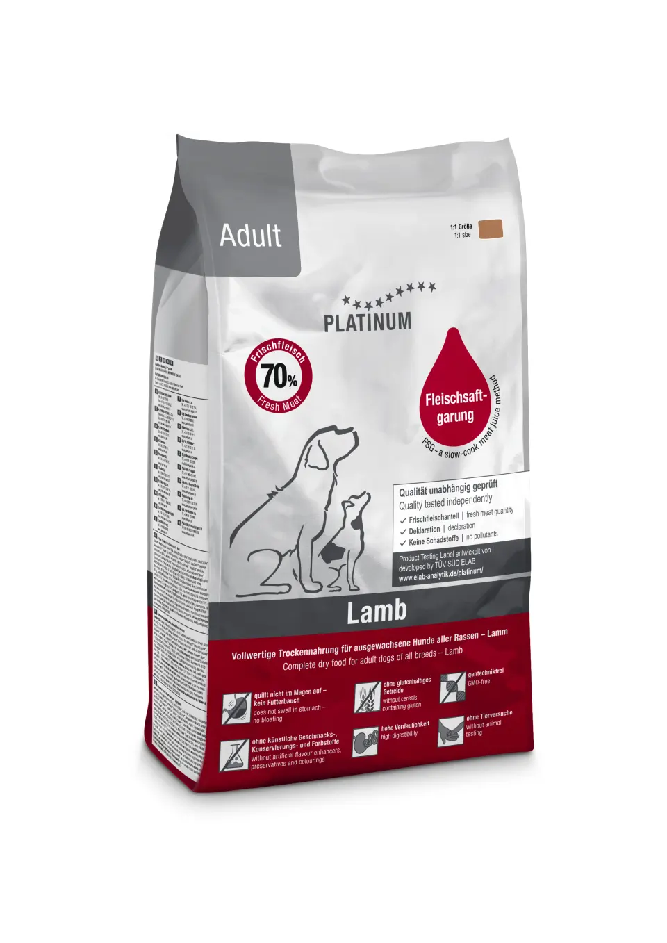 Hrana uscata caini, PLATINUM Dog Adult cu Miel, 1.5 kg