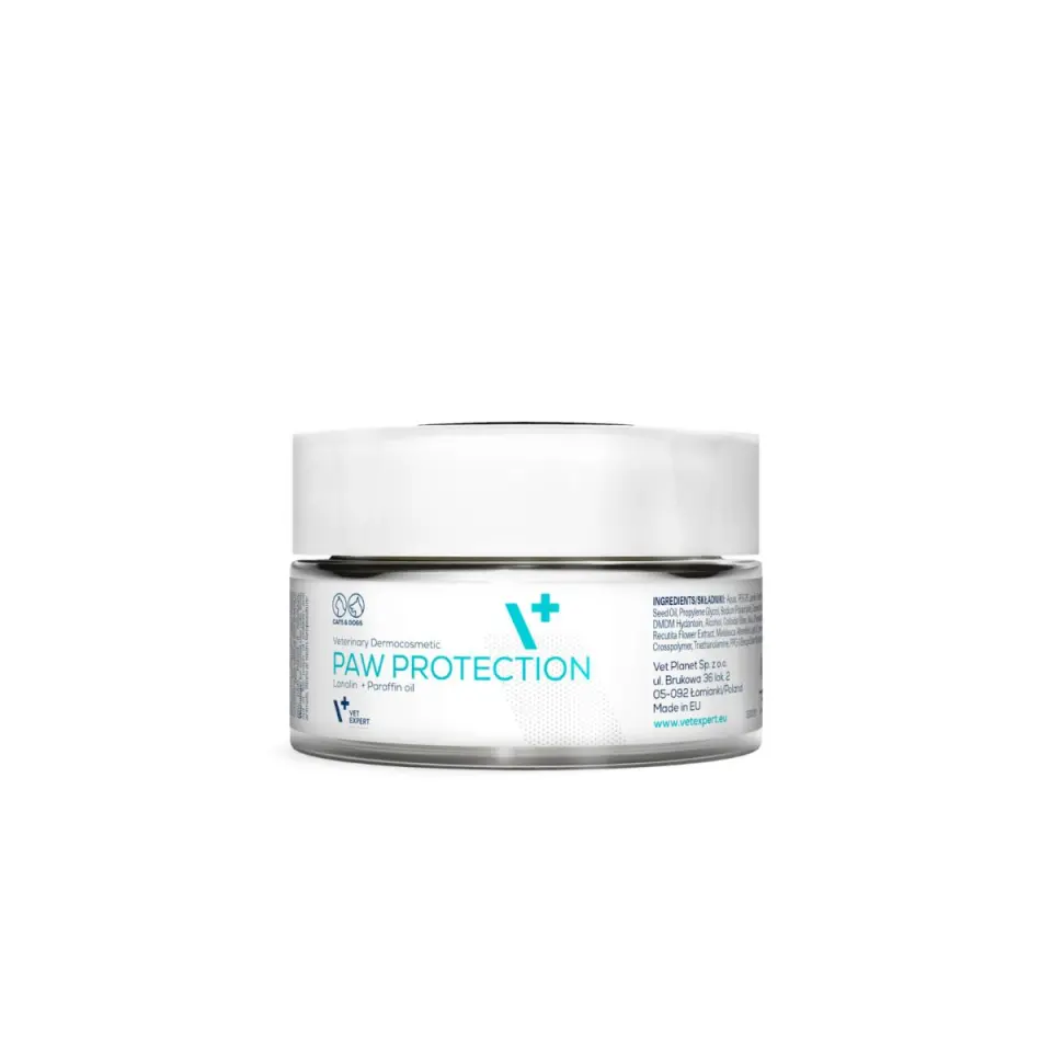 VET EXPERT Paw Protection, îngrijire pentru lăbuțe cremă / loțiune câini și pisici, antibacteriană, hidratantă, flacon, 250ml