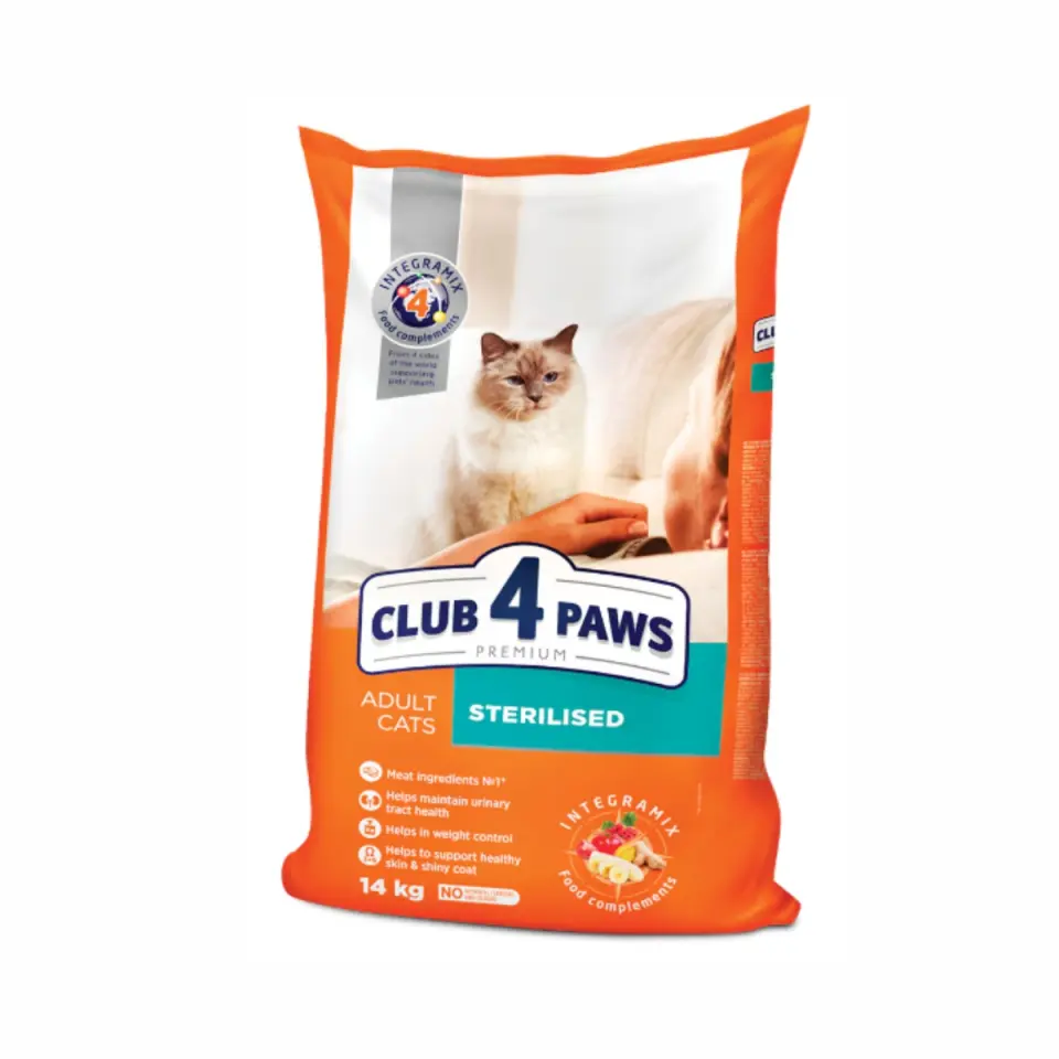 Club 4 Paws Premium Sterilised - Hrana uscata pentru pisici sterilizate - Pui - 14kg