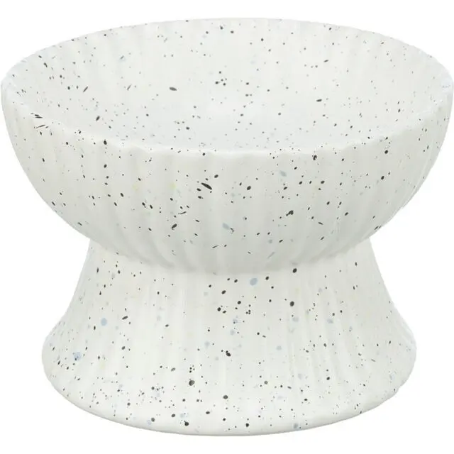 Trixie, castron ceramic ridicat ergonomic, alb, 0.34 L/ 14 cm