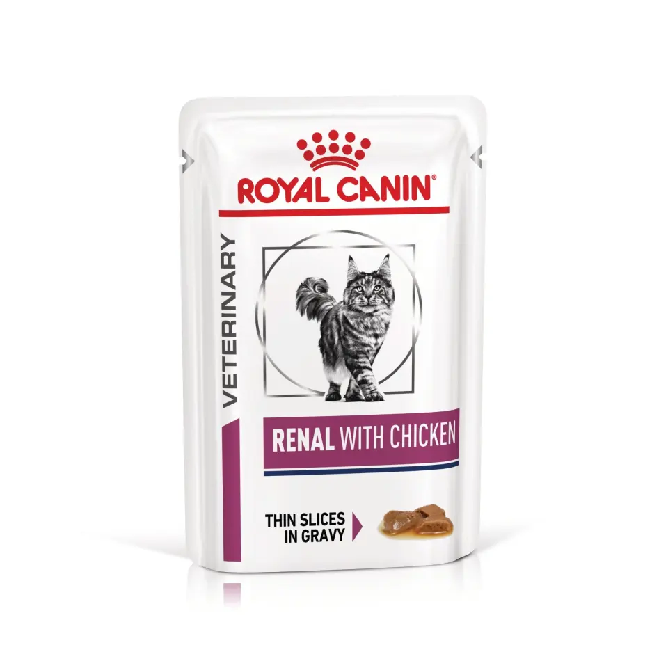 ROYAL CANIN Renal Chicken, dieta veterinara, plic hrana umeda pisici, sistem renal, 85 g