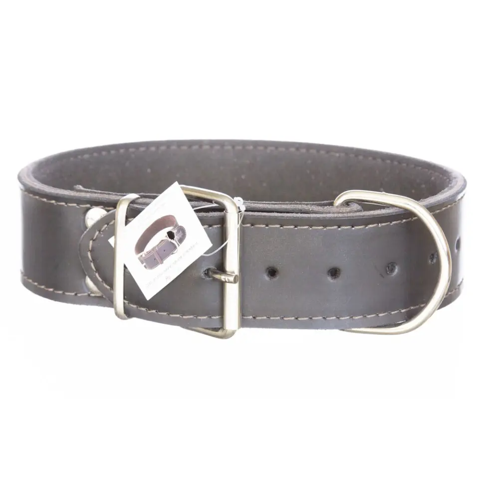 Zgarda piele lata&groasa 5 cm/70 cm negru