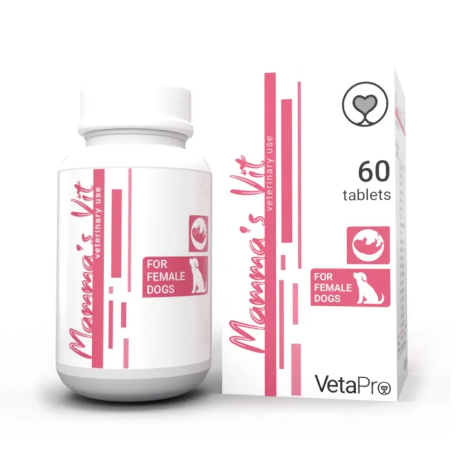 Vetapro Mammas Vit, Caini Femele Gestatie Lactatie Complex Multivitamine si Minerale, 60 tablete