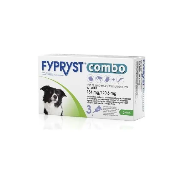 Antiparazitar extern pentru caini intre 10-20 kg Fypryst Combo M, 1 pipeta