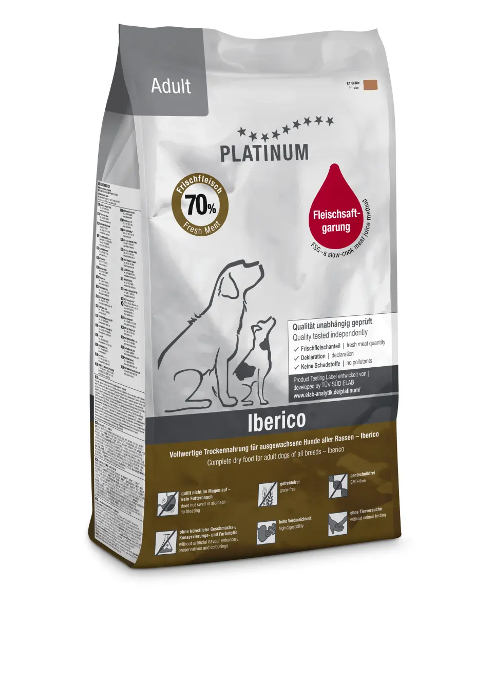 Hrana uscata caini, PLATINUM Dog Adult cu Porc Iberico, 5 kg