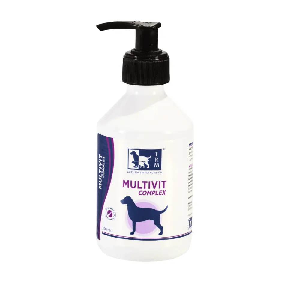 TRM Multivit Complex, multivitamine câini, suspensie orală TRM Multivit Complex, XS-XL, multivitamine câini, flacon, 200ml suspensie orală