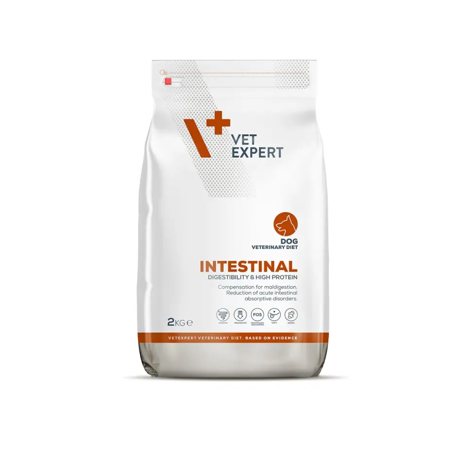 Hrana dietetica pentru caini cu afectiuni intestinale Vet Expert Intestinal Dog, 2 kg