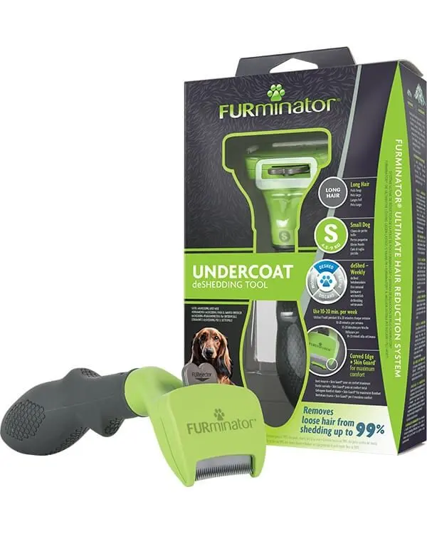 Trimmer profesional Furminator, caini talie mica (4.5-9 kg), cu blana lunga