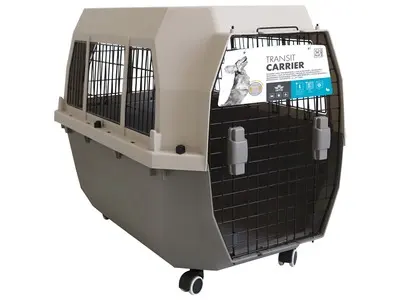 Cusca transport cu ferestre din gratii metalice,IATA approved, NEW CARRIER TRANSIT, M, 53.00 cmx33.00 cmx72.60 cm