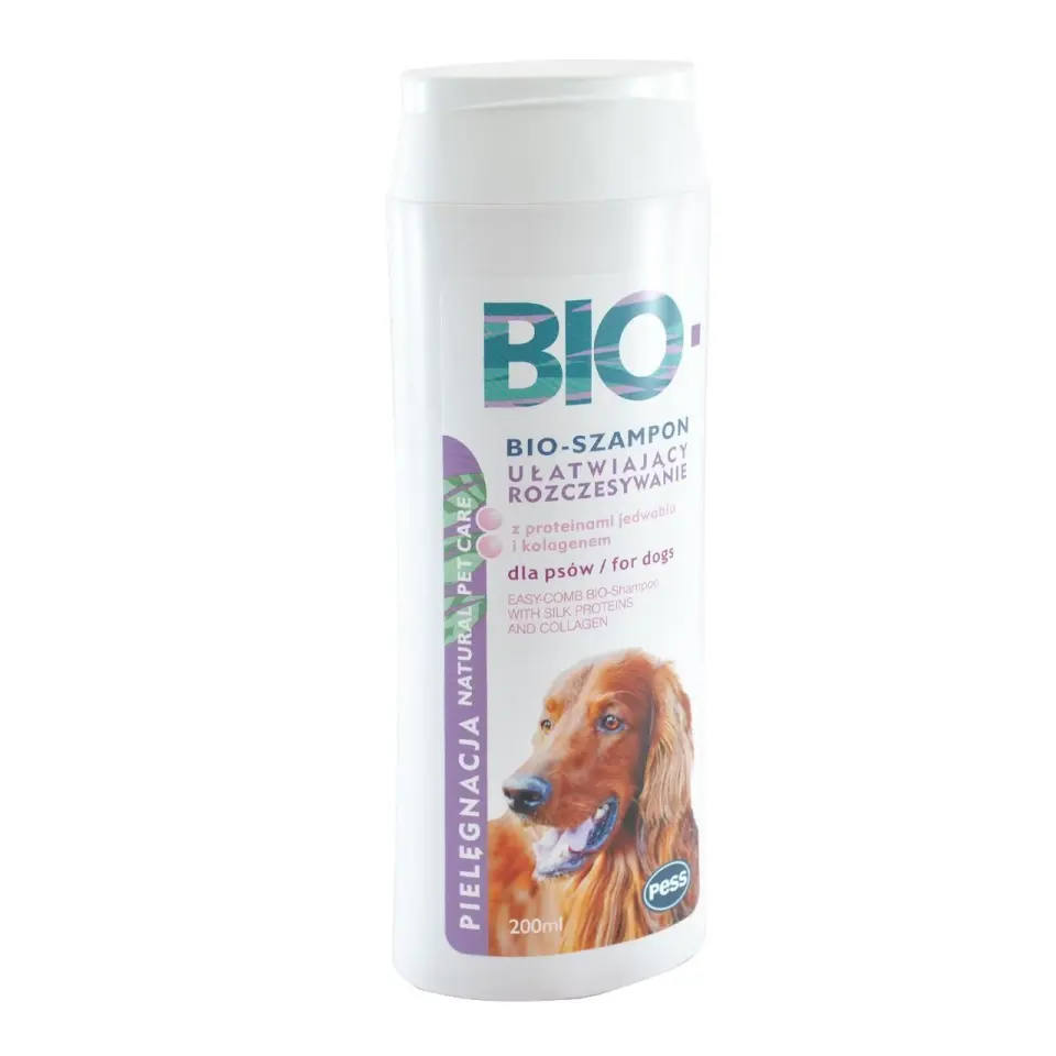 PESS Bio Sampon Caini Pieptanare Usoara cu Proteine de Matase si Colagen, 200 ml