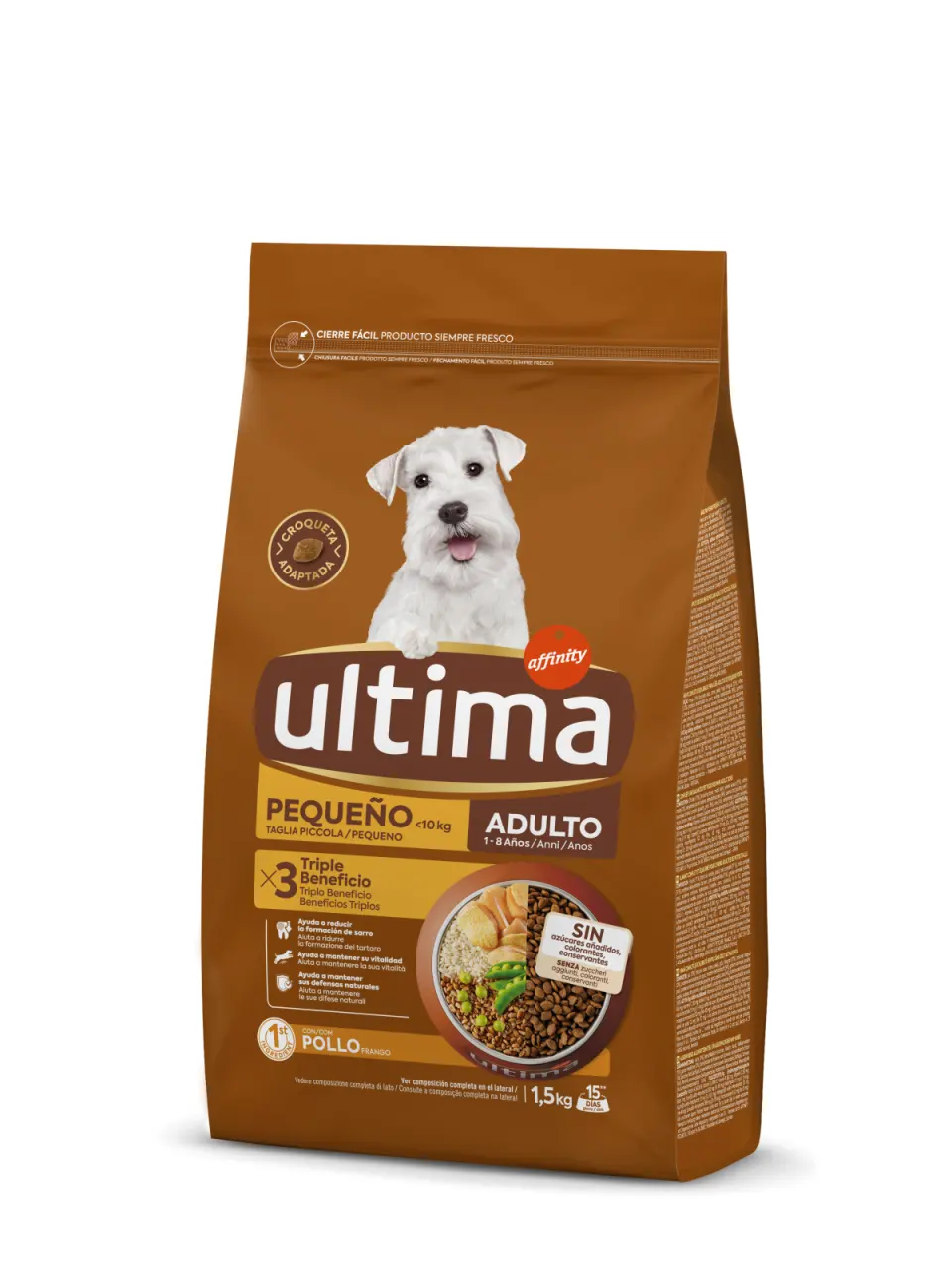 Hrana uscata caini, Ultima Dog, Mini Adult Pui,1.5 kg