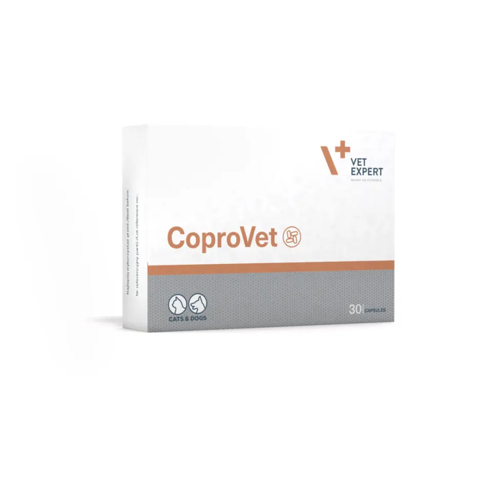 VET EXPERT CoproVet, supliment sistem digestiv câini, capsule VET EXPERT CoproVet, XS-XL, supliment sistem digestiv câini și pisici, cutie, 30 capsule