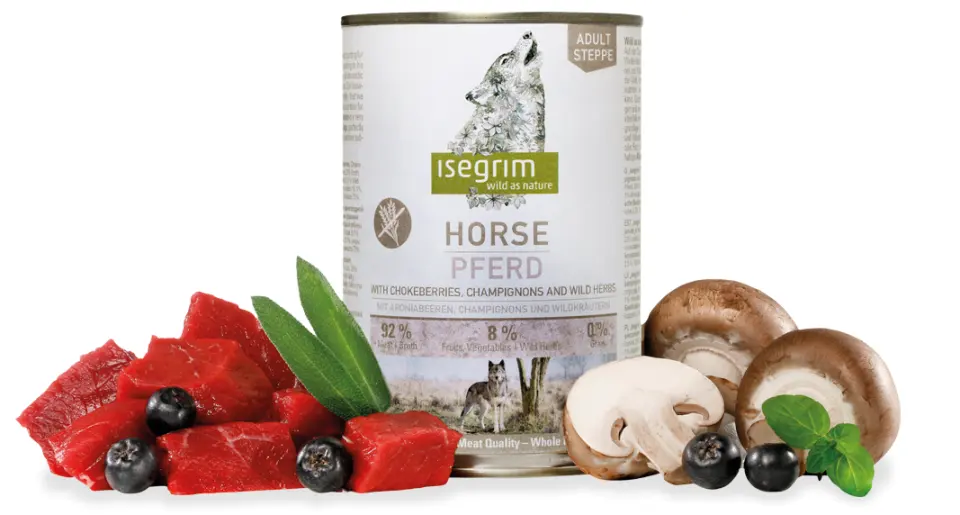 Conserva Isegrim Dog Adult - Horse, 800 gr