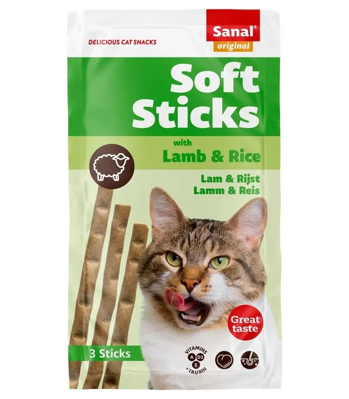 Sanal Sticks Lamb and Rice, 3 sticks/ 15 g