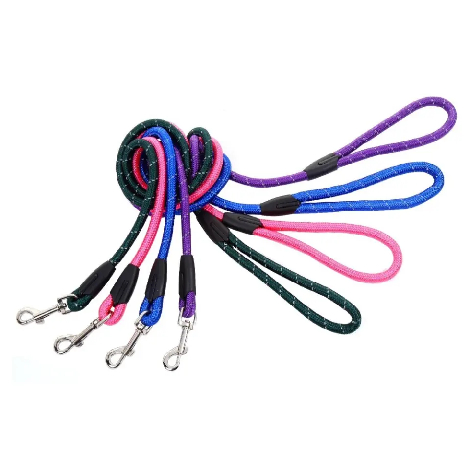Lesa cordelina, colorata, pentru caini de talie medie, lungime 1.2 m, diametru 15 mm