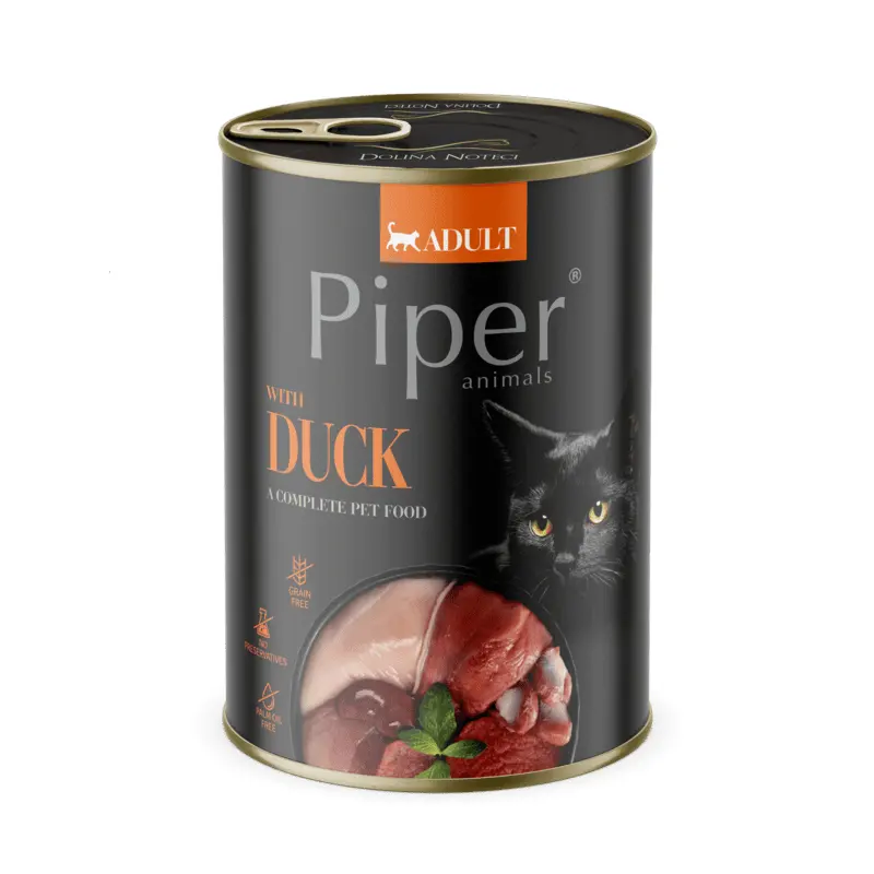 Hrana umeda pentru pisici PIPER CAT, rata, conserva 400g