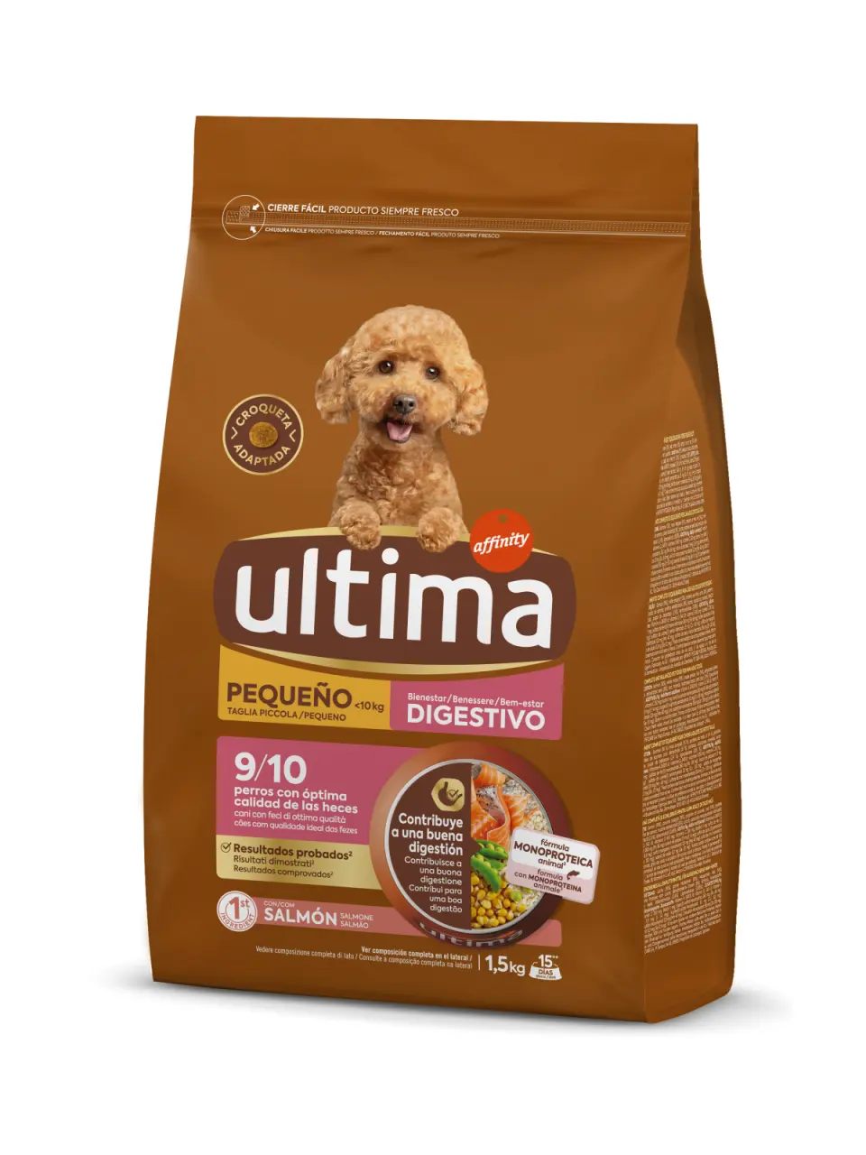 Hrana uscata caini, Ultima Dog, Mini Adult Sensitive Somon, 1.5 kg