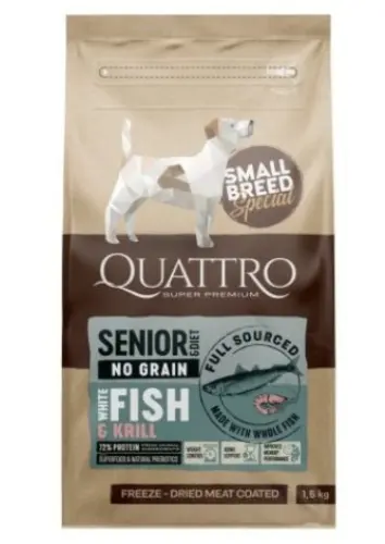 Quattro Dog Small Breed No Grain Senior - 1-5-kg