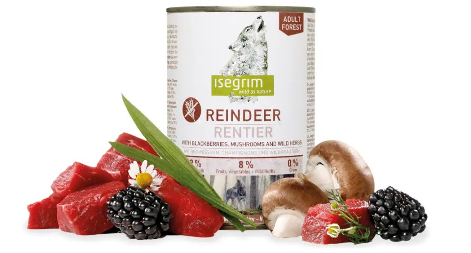 Isegrim Hrană umedă pentru câini Adult, Ren: 800 g
