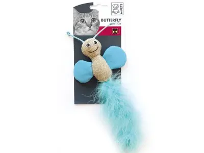 Jucarie pentru pisici, fluture, M-PETS BUTTERFLY, 25x10x2 cm