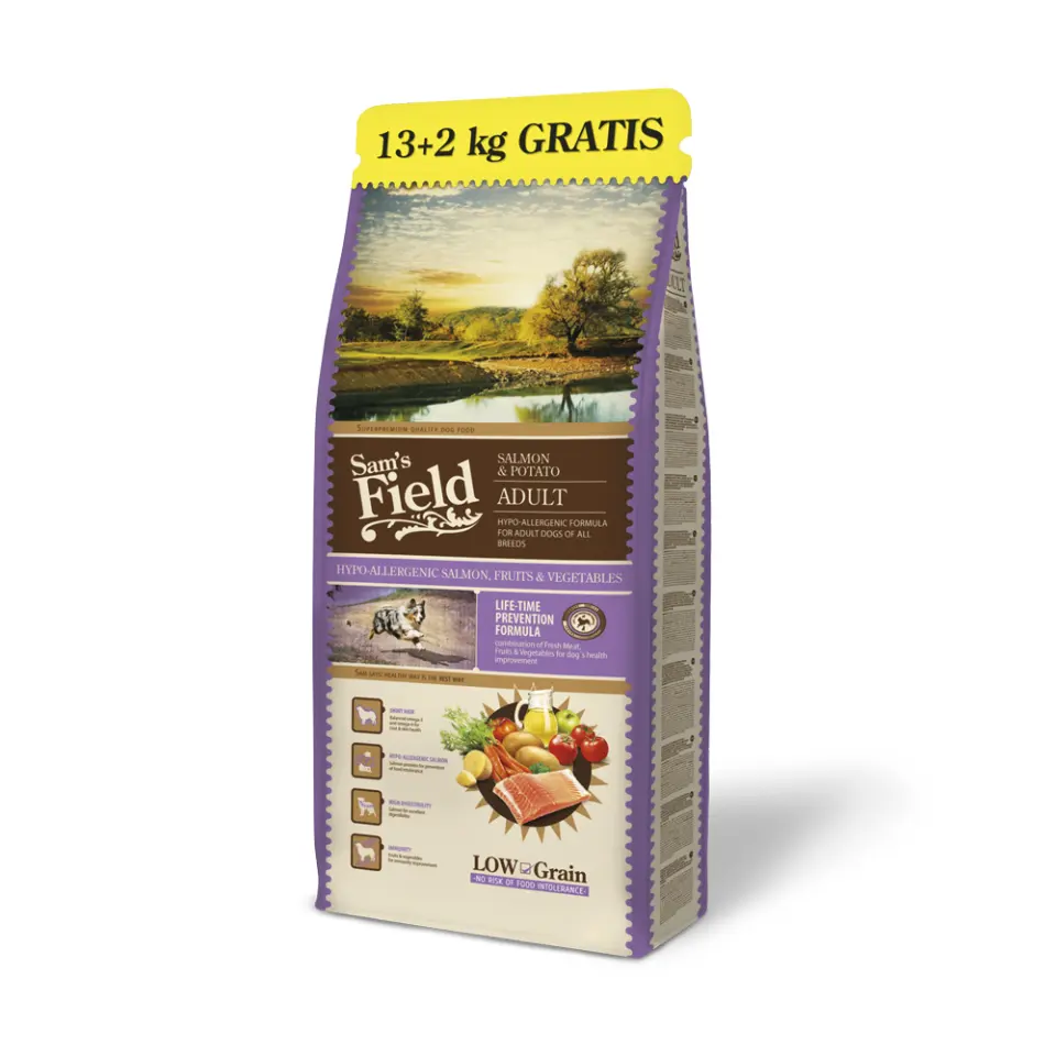 Sam's Field Salmon & Potato Adult 13 kg+2kg