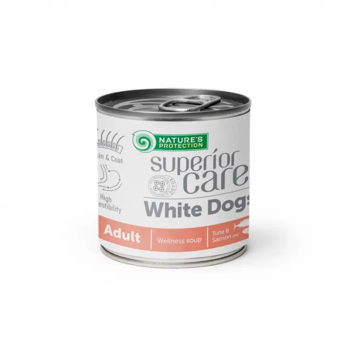 Supa complementara pentru caini Nature s Protection Superior Care Wellness Soup, cu ton si somon, 140 ml