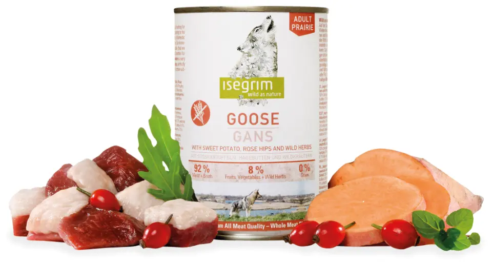 Conserva Isegrim Dog Adult - Goose, 800 gr