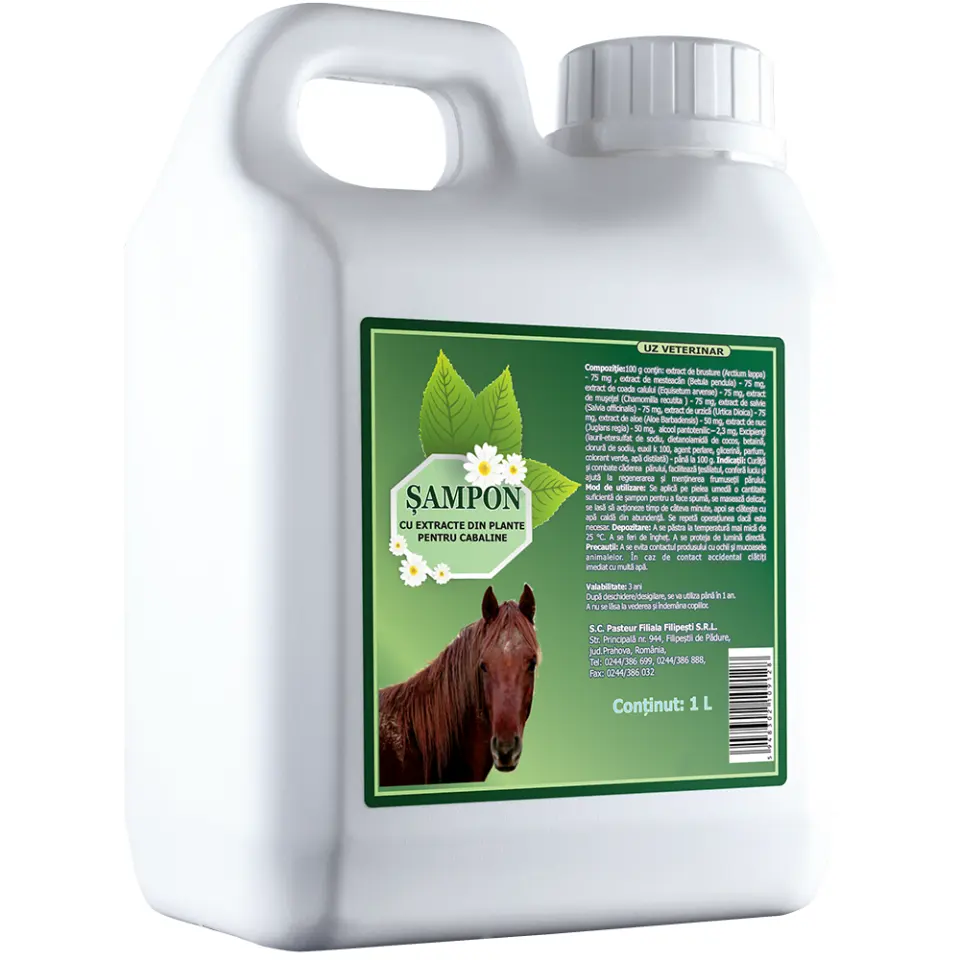 Sampon cu Extract din Plante pentru Cabaline, Pasteur, 1 L