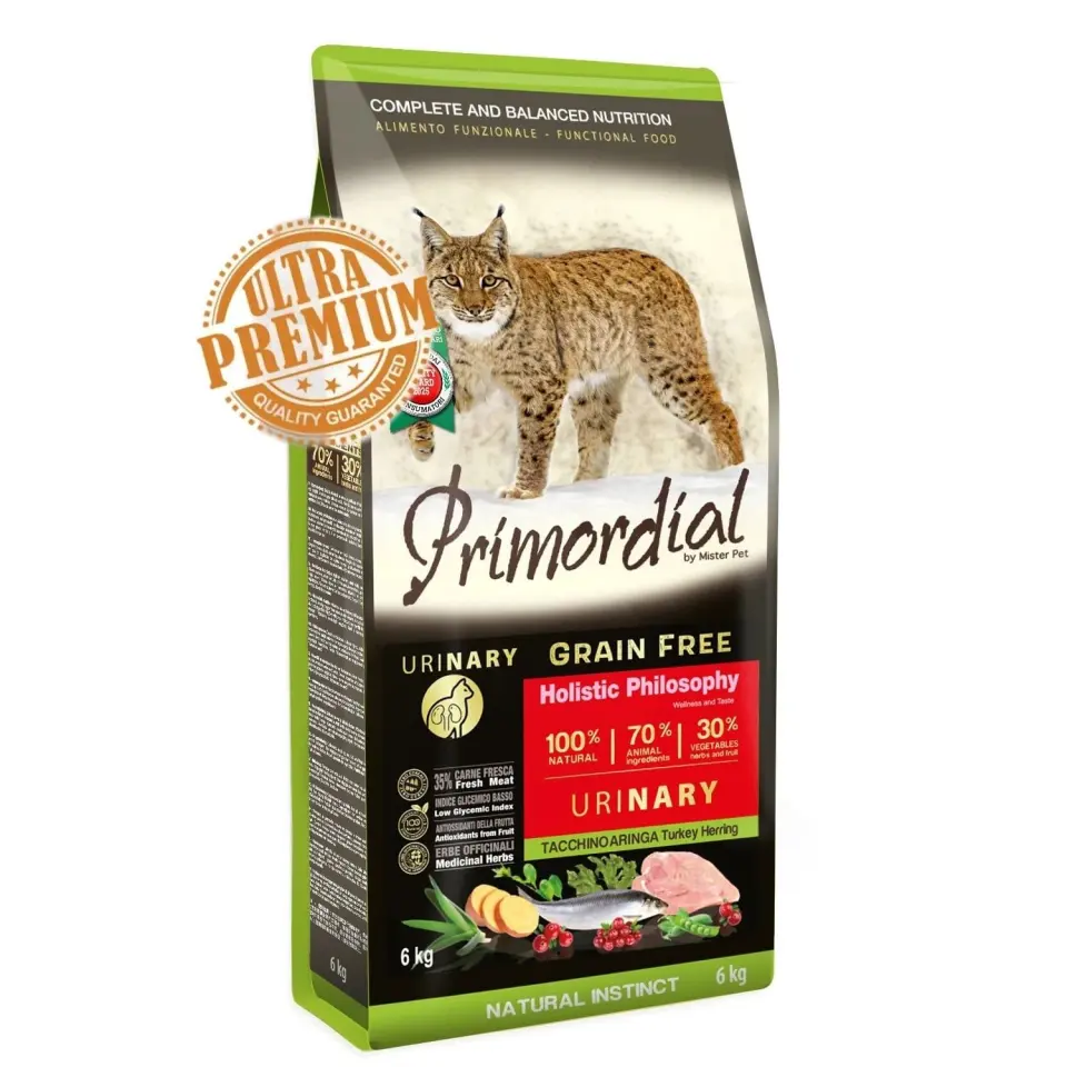 Primordial Grain-Free Holistic Cat Adult Urinary, Curcan & Hering, 6 kg