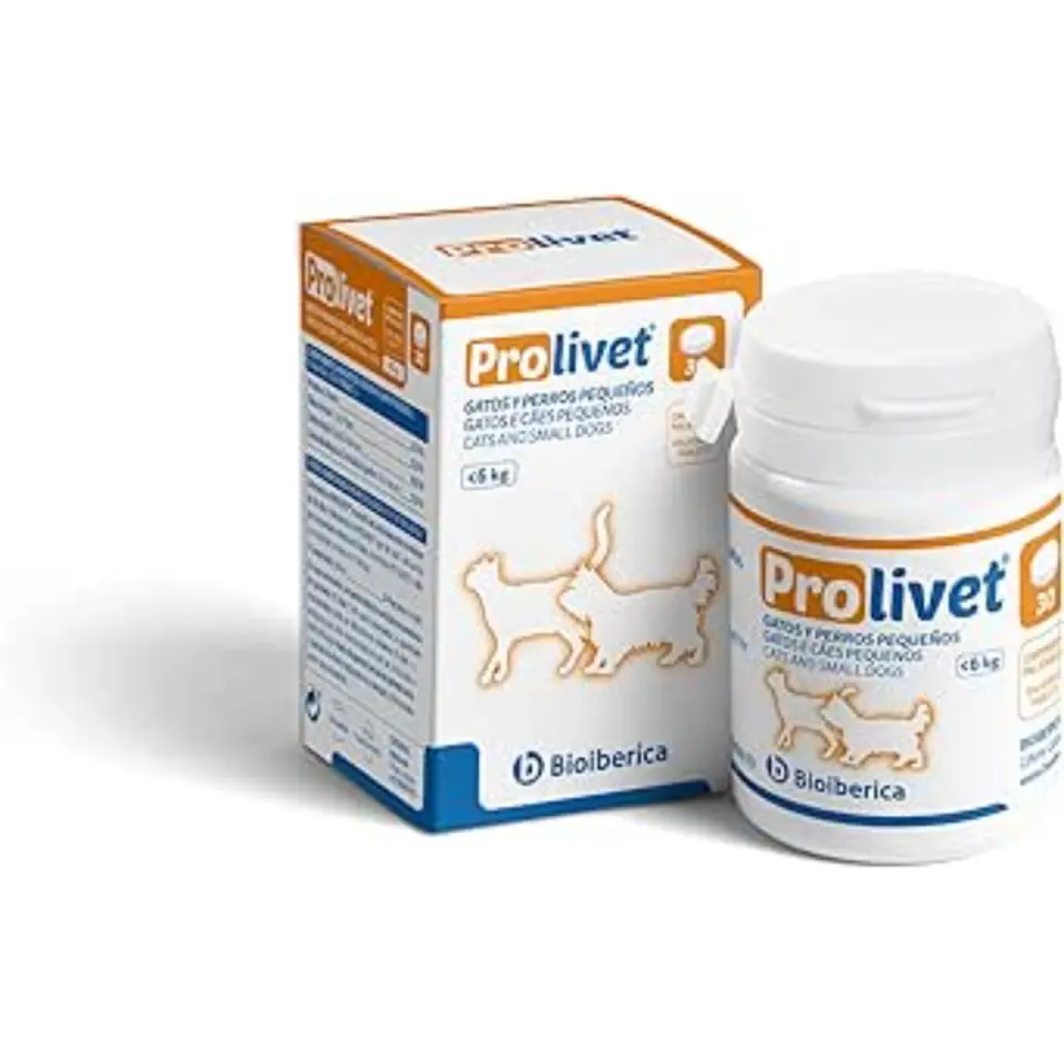 BIOIBERICA Prolivet Cats and Small Dogs , supliment sistem hepatic câini, comprimate