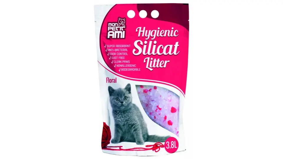 Nisip Silicat Pentru Pisici Mon Petit Ami Floral 3.8 L