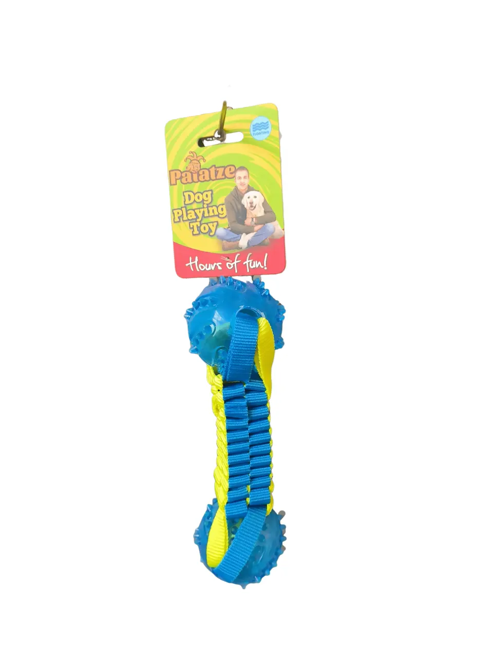 PAIATZE DOG FLOATING WEBBING TPR DUMBELL 22 CM