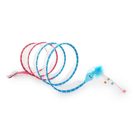 All for Paws Jucarie Tunel Spiral Roz Albastru pentru Pisici