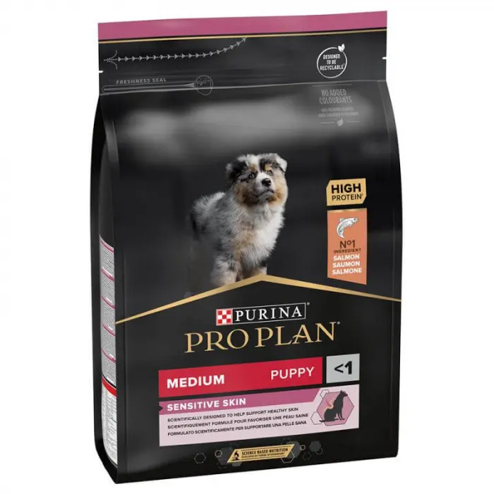 Hrana uscata pentru caini Pro Plan Medium Puppy cu somon 3 kg